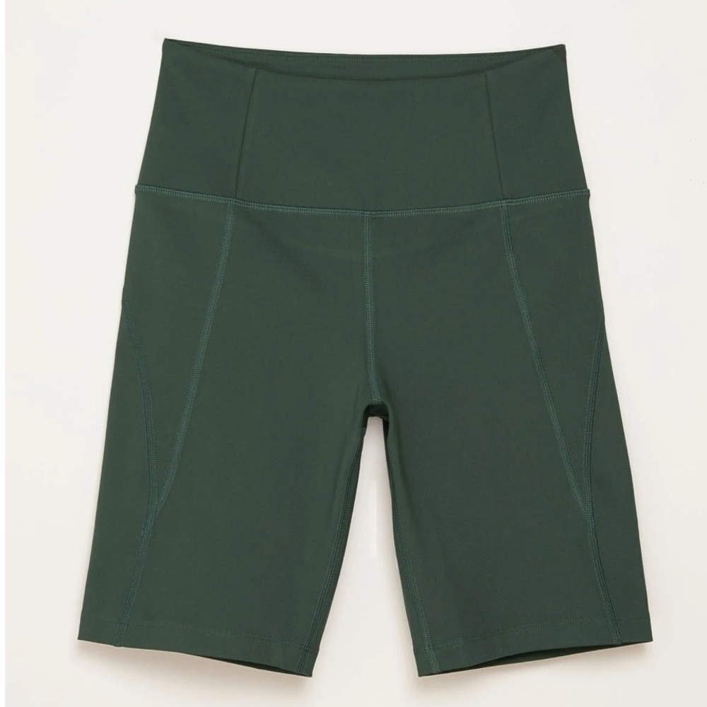 GIRLFRIEND COLLECTIVE High-Rise Bike Short in Moss Size Small